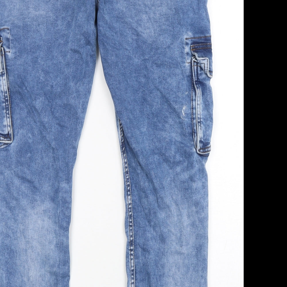 Denim Co Mens Blue  Cotton Straight Jeans Size 38 L32 in Regular