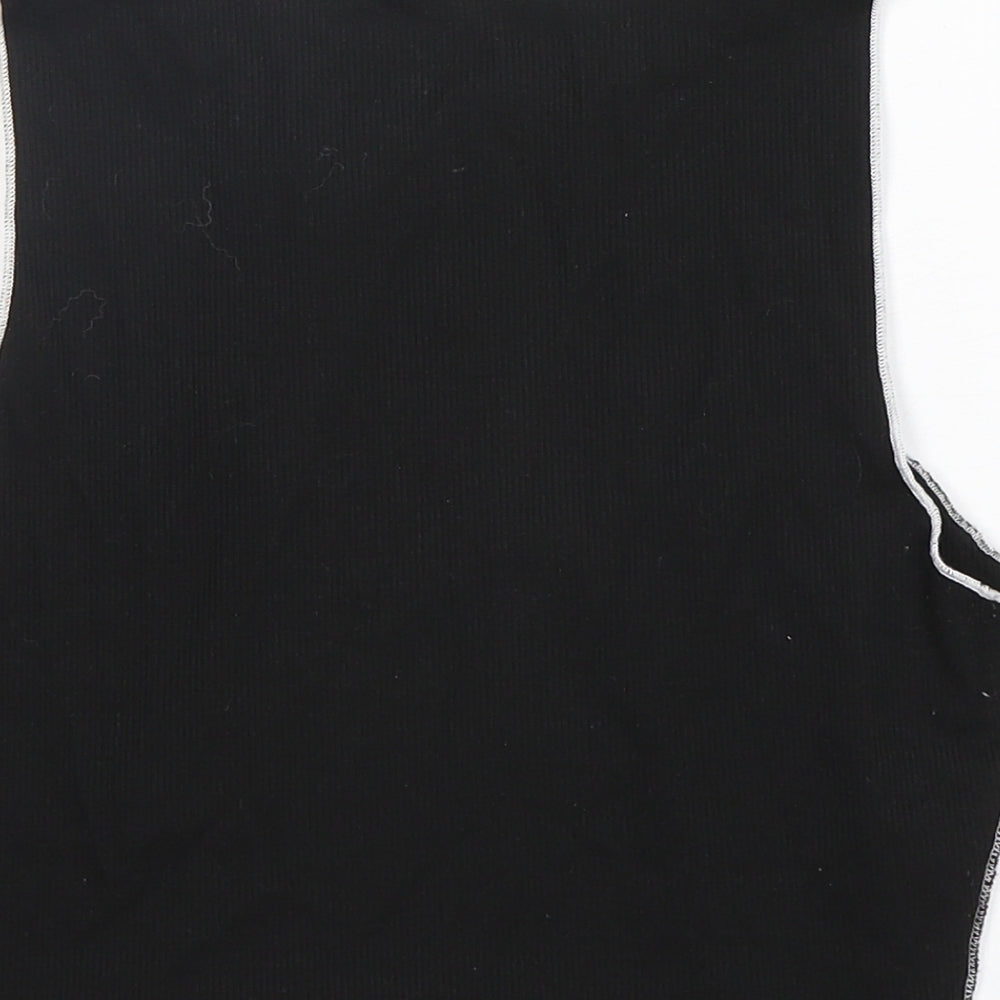 Shein  Womens Black  Cotton Basic Tank Size 12 Round Neck