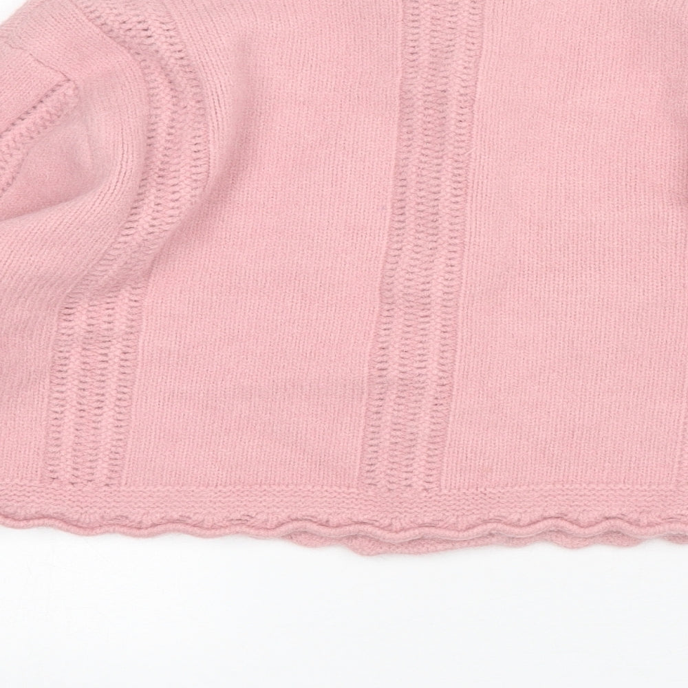 Shein  Womens Pink Round Neck  Polyester Cardigan Jumper One Size