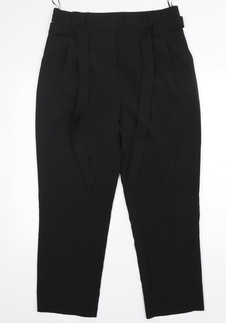 New Look Womens Black Polyester Trousers Size 14 L28 in Regular