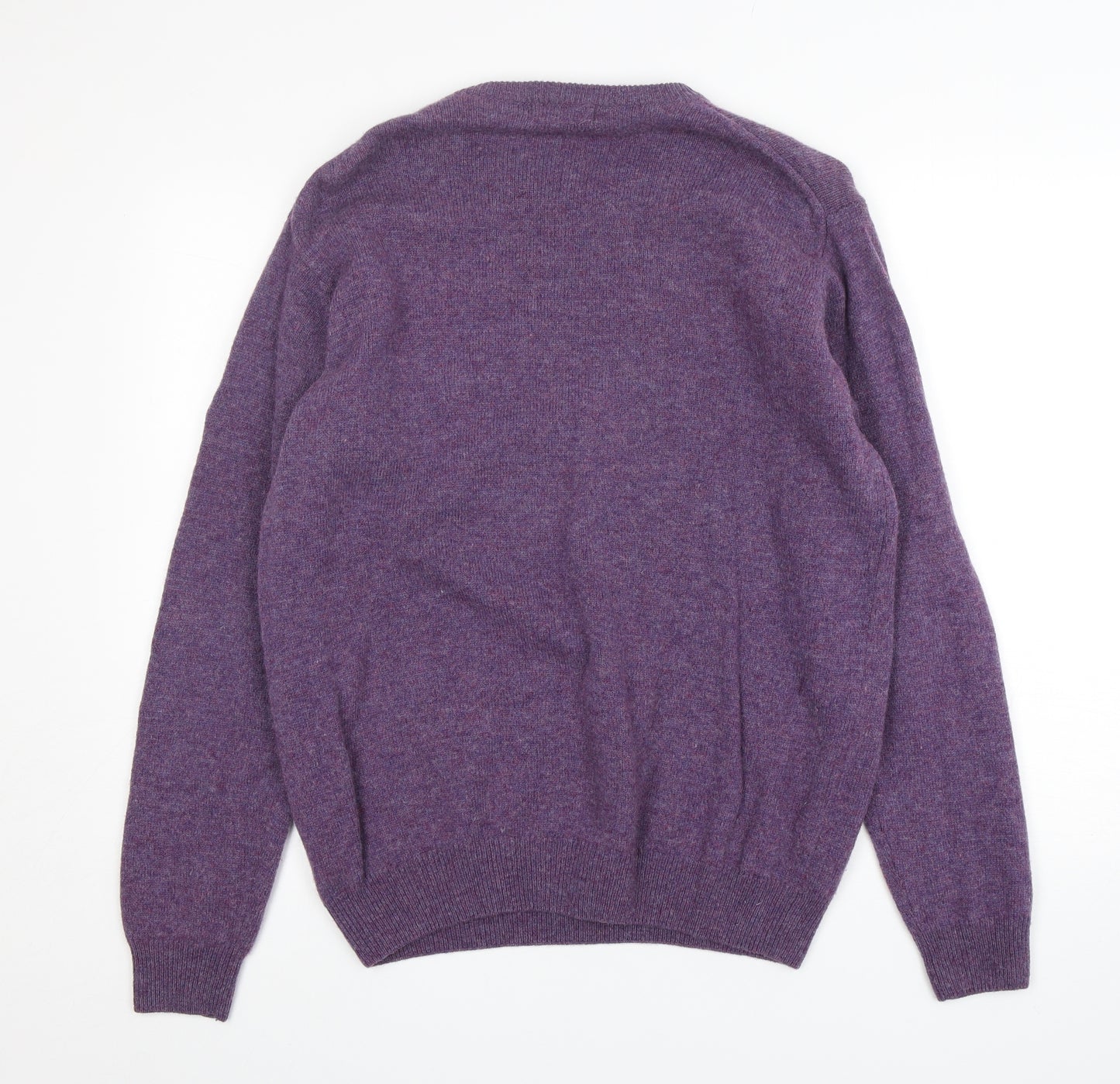James Pringle  Mens Purple Round Neck  Wool Pullover Jumper Size L
