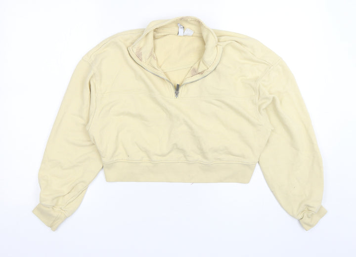 H&M Womens Beige Polyester Pullover Sweatshirt Size M Pullover