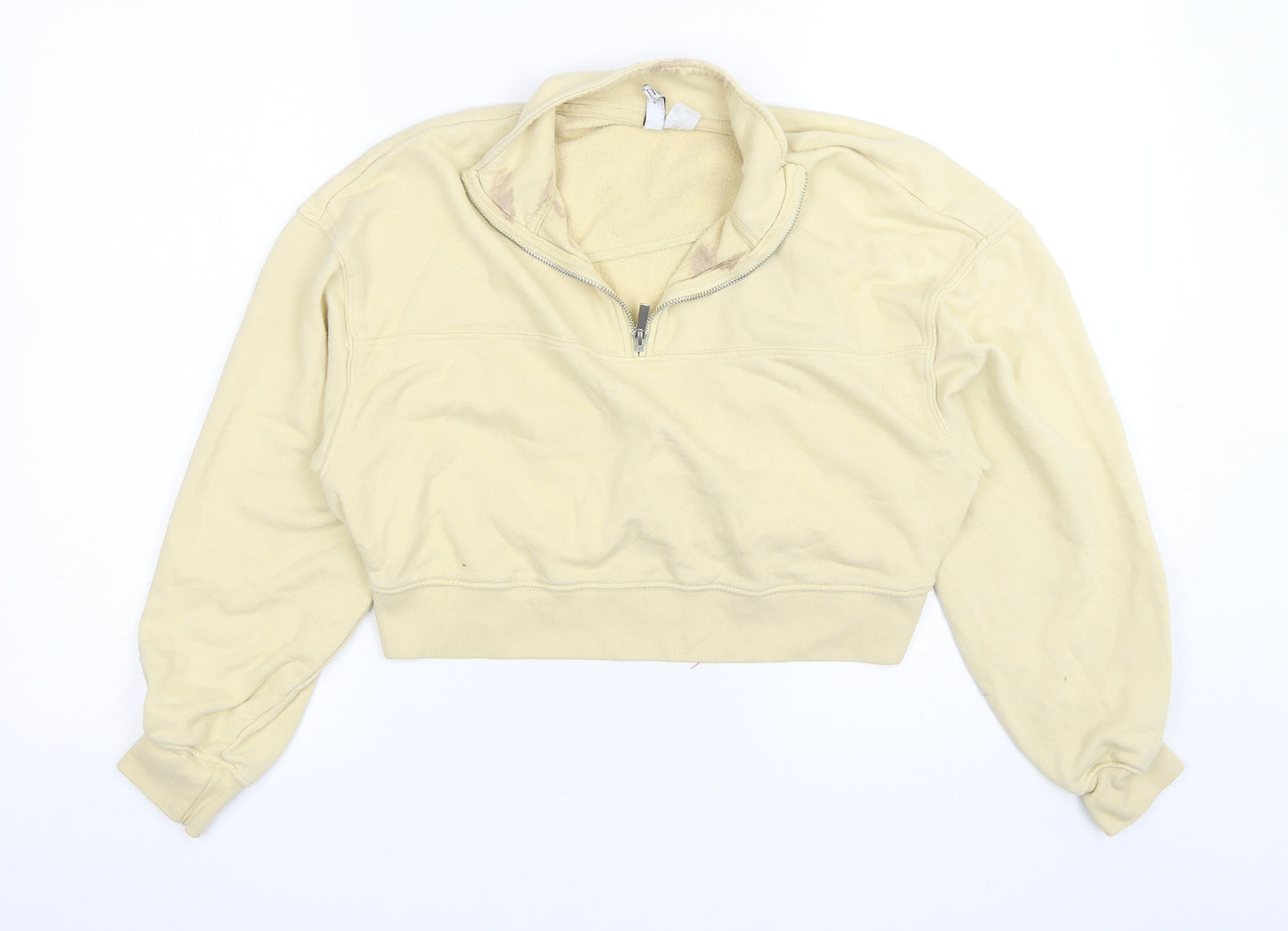 H&M Womens Beige  Polyester Pullover Sweatshirt Size M  Pullover