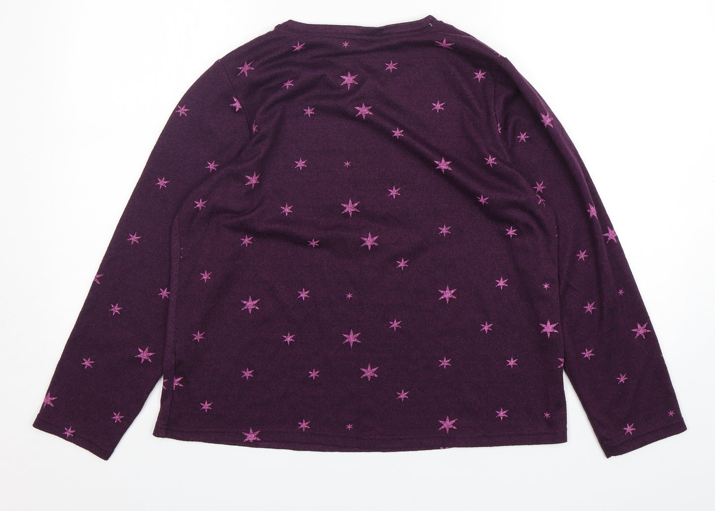 Harry Potter  Womens Purple Polka Dot Polyester Top Pyjama Top Size 16