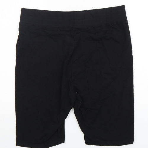 Threadbare Womens Black  Cotton Biker Shorts Size 18 L10 in Regular