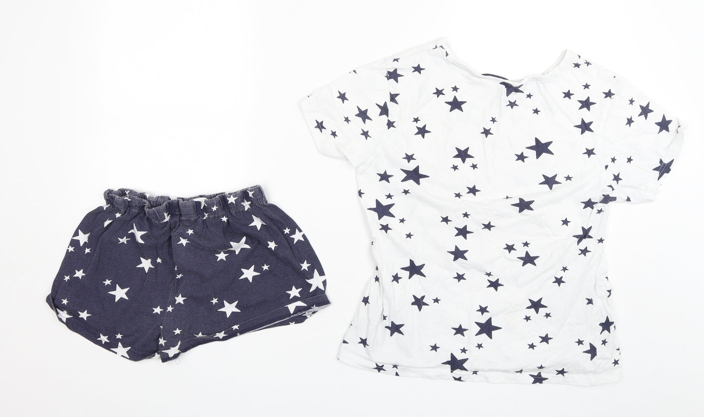 Primark Womens Multicoloured Geometric Cotton  Pyjama Set Size 10