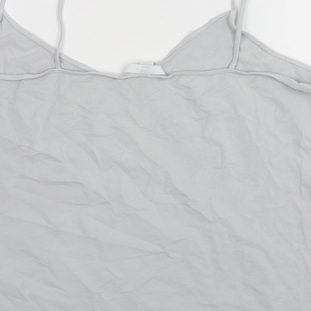 H&M Womens Grey  Cotton Camisole Tank Size XL V-Neck
