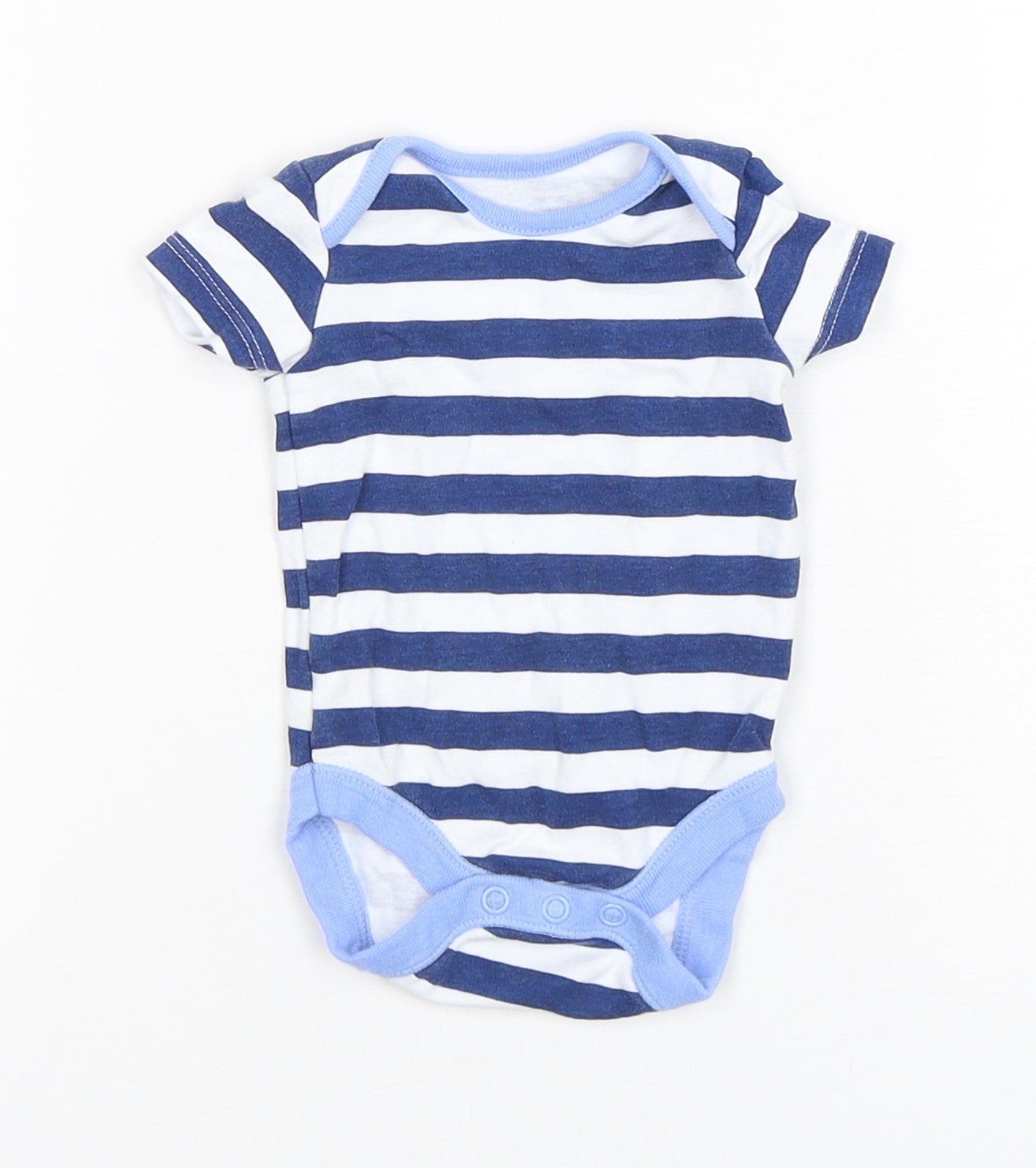 Dunnes Stores Boys Multicoloured Striped Cotton Leotard One-Piece Size Newborn  Snap