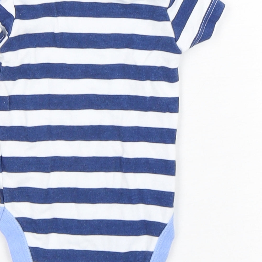 Dunnes Stores Boys Multicoloured Striped Cotton Leotard One-Piece Size Newborn  Snap