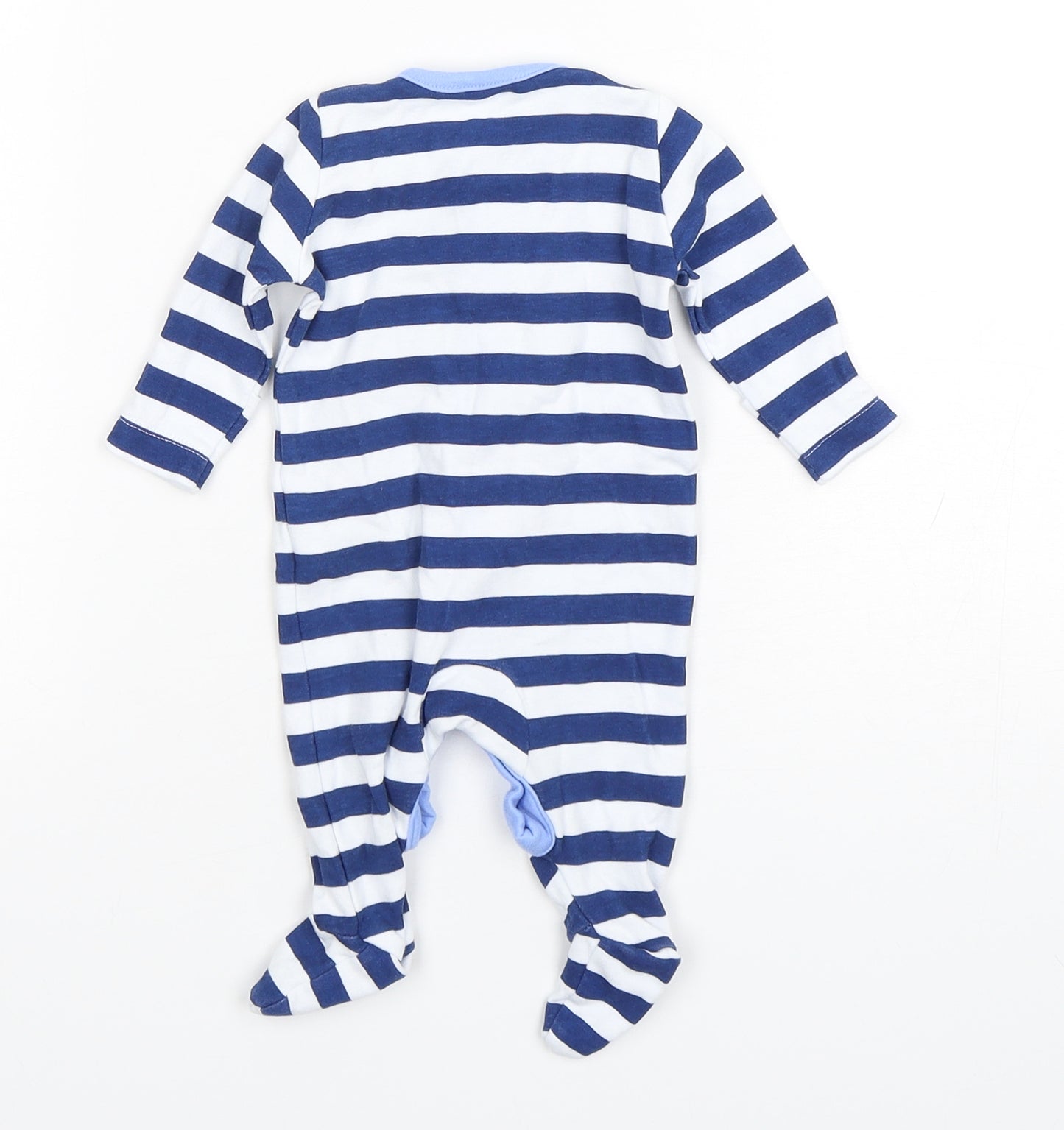 Dunnes Stores Boys Multicoloured Striped Cotton Babygrow One-Piece Size Newborn