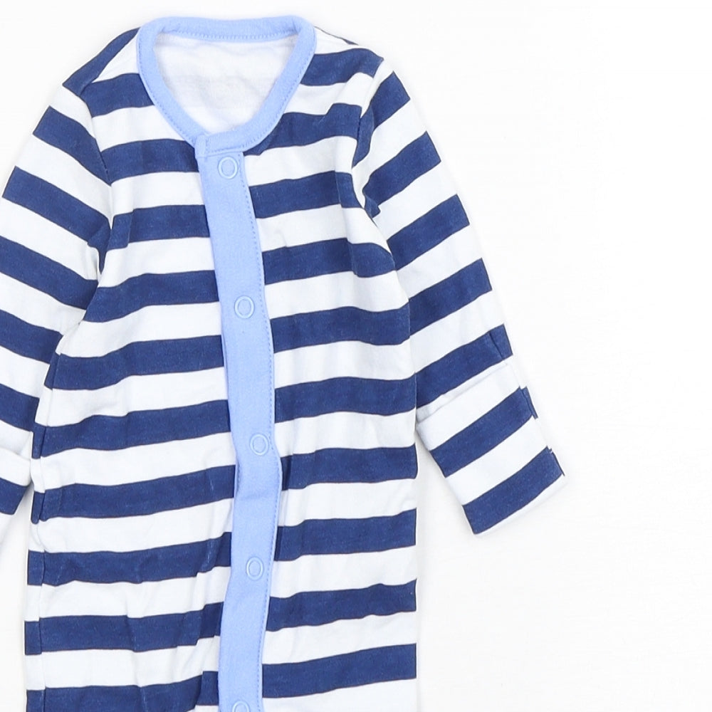 Dunnes Stores Boys Multicoloured Striped Cotton Babygrow One-Piece Size Newborn