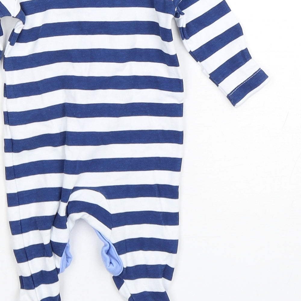 Dunnes Stores Boys Multicoloured Striped Cotton Babygrow One-Piece Size Newborn
