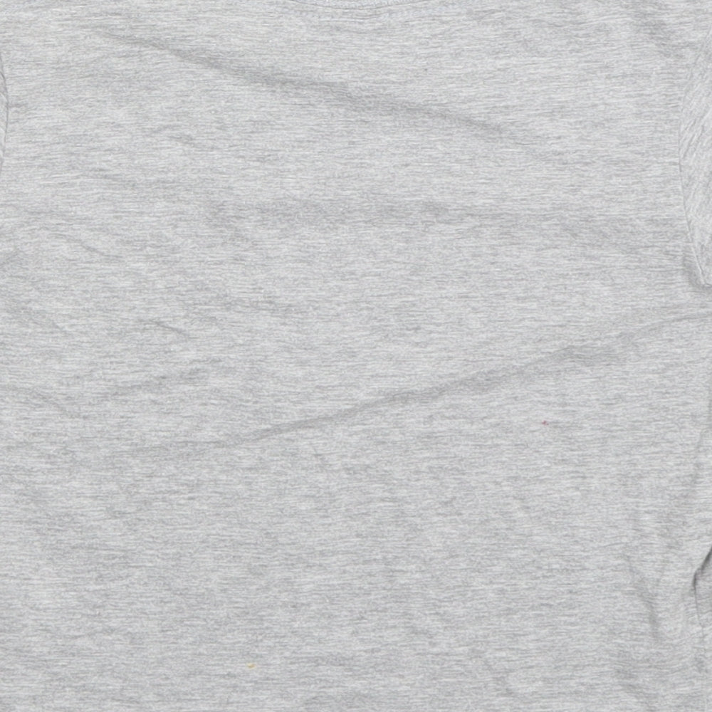 Gildan  Boys Grey  Cotton Basic T-Shirt Size 3-4 Years Round Neck Pullover