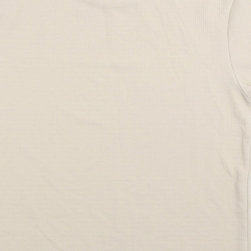 River Island  Mens Beige  Polyester  T-Shirt Size L Round Neck