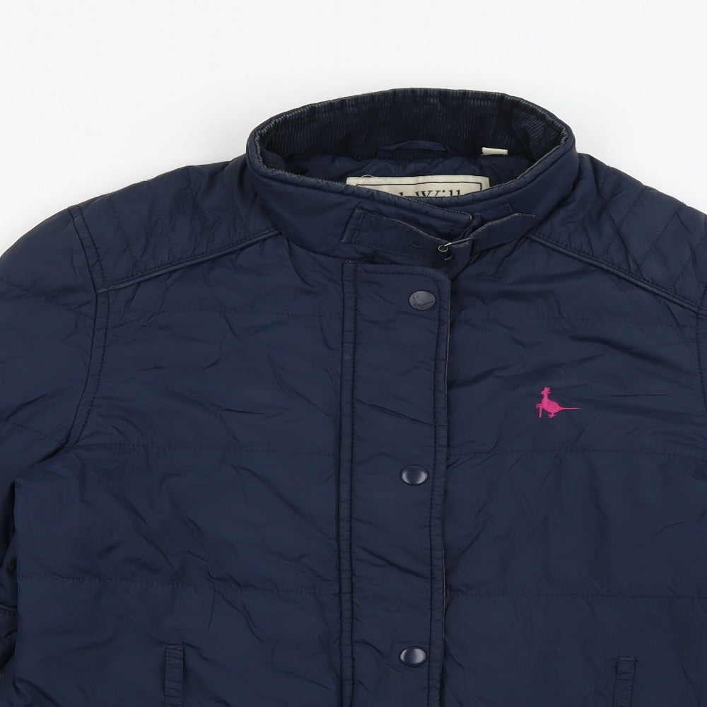 Jack Wills Womens Blue   Jacket Coat Size 12  Zip - Navy