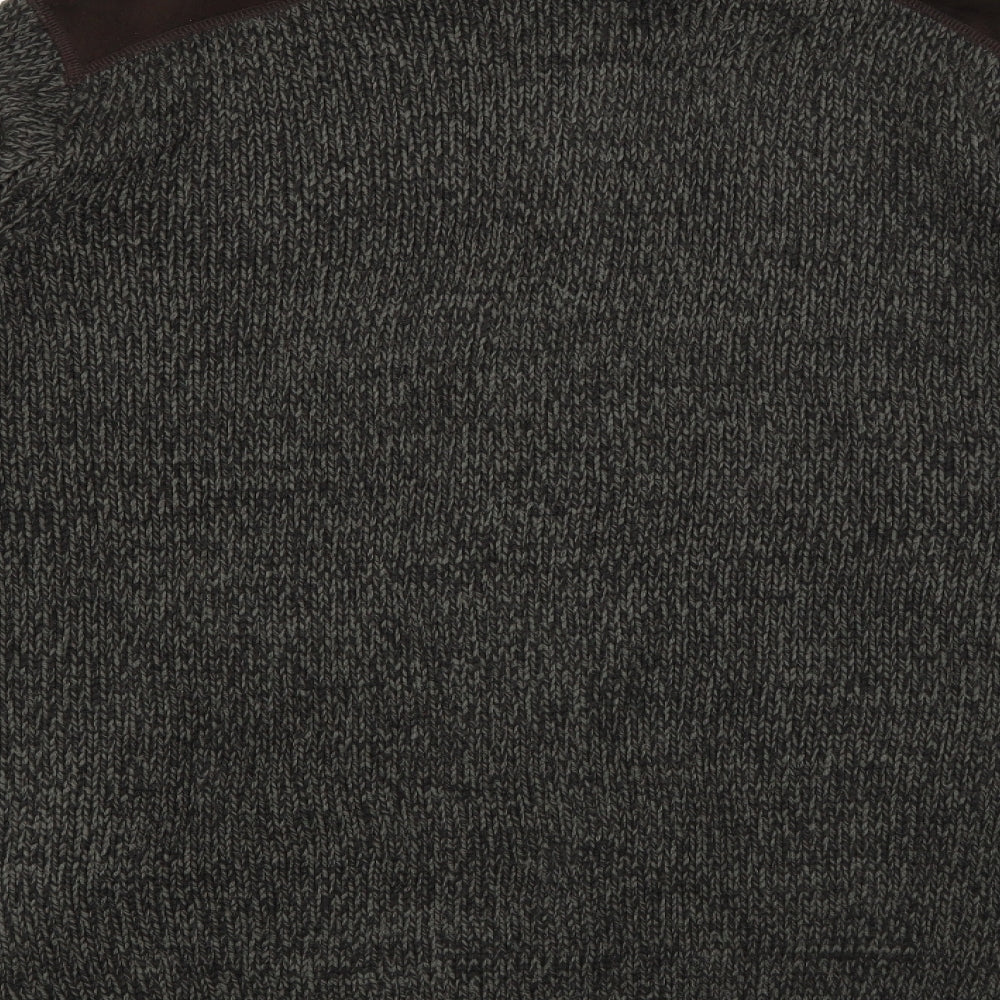 P.G Field Mens Green High Neck  Acrylic Pullover Jumper Size L