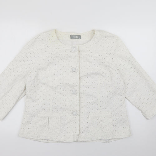 Wallis Womens Ivory   Jacket  Size 18