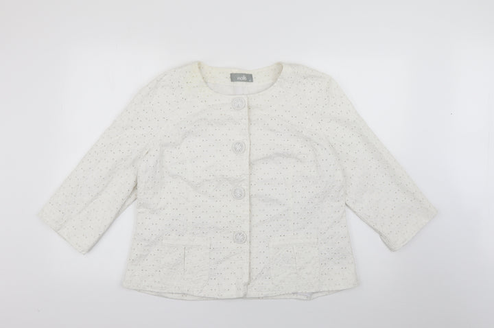 Wallis Womens Ivory   Jacket  Size 18