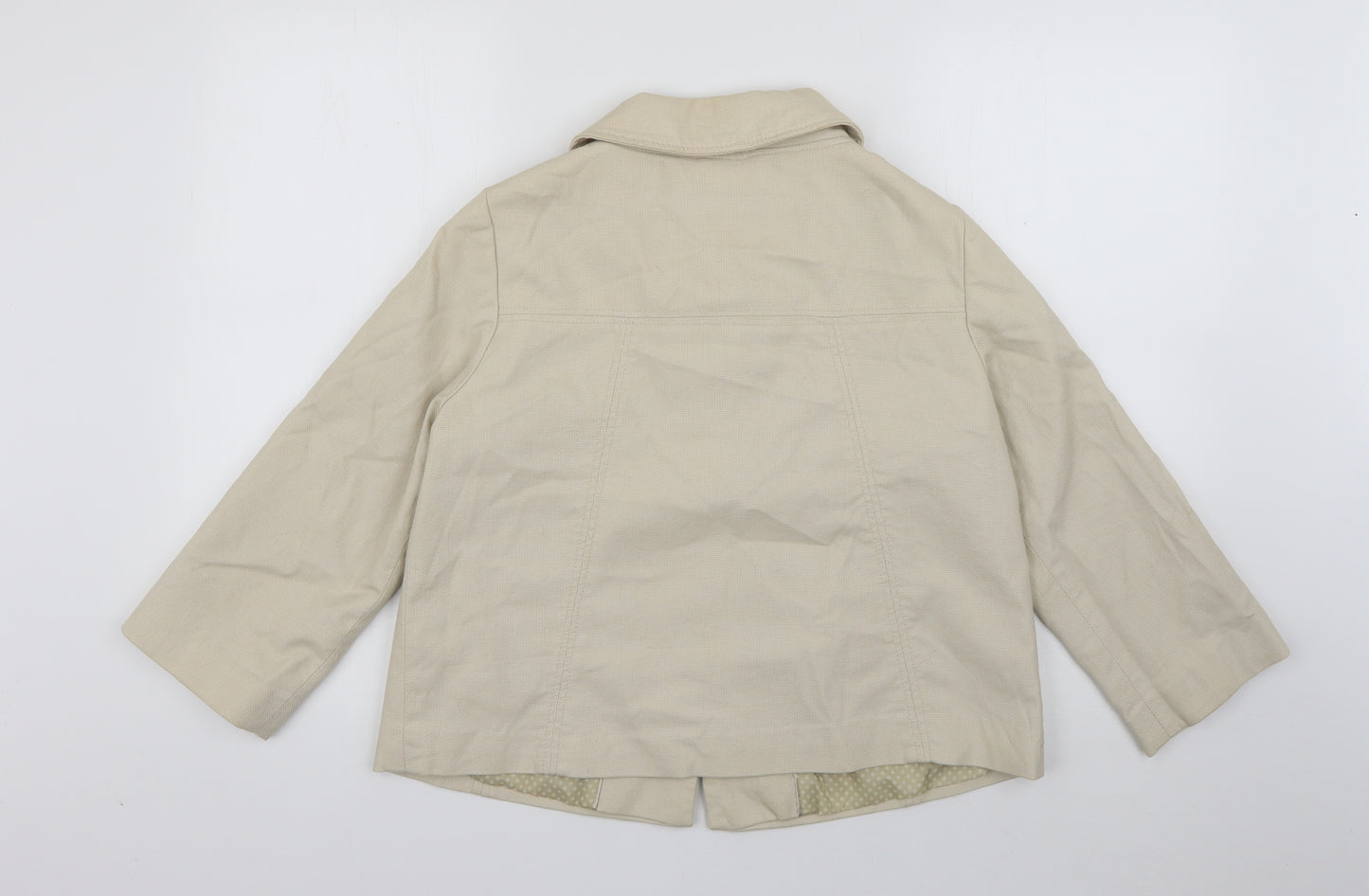 H&M Womens Beige   Jacket  Size 12  Button