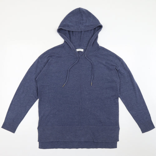 Papaya Womens Blue  Acrylic Pullover Hoodie Size 12