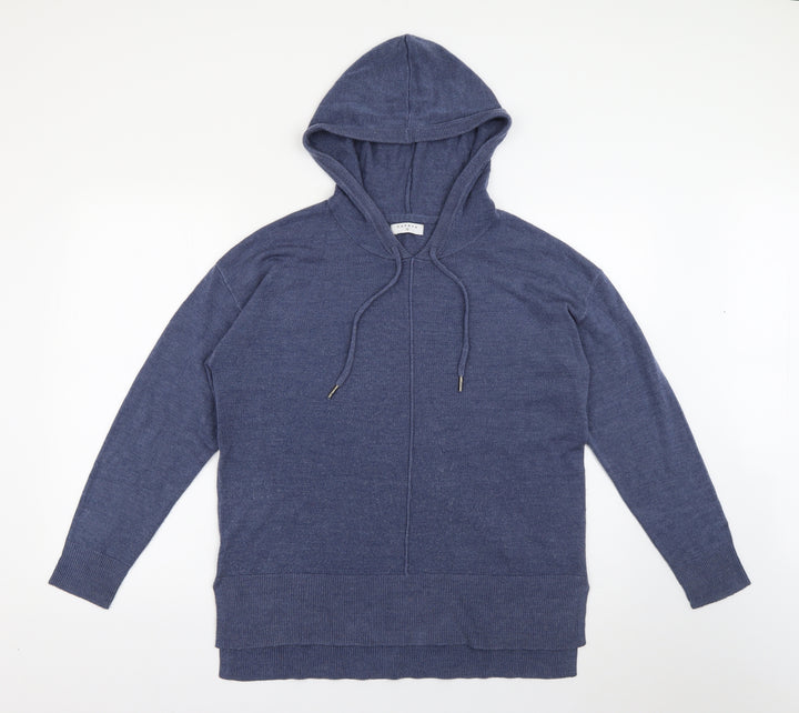 Papaya Womens Blue  Acrylic Pullover Hoodie Size 12