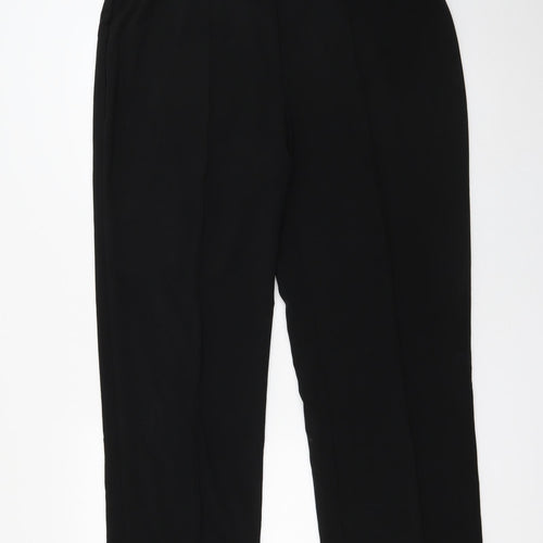 Isle Womens Black  Polyester Trousers  Size 18 L27.5 in Regular