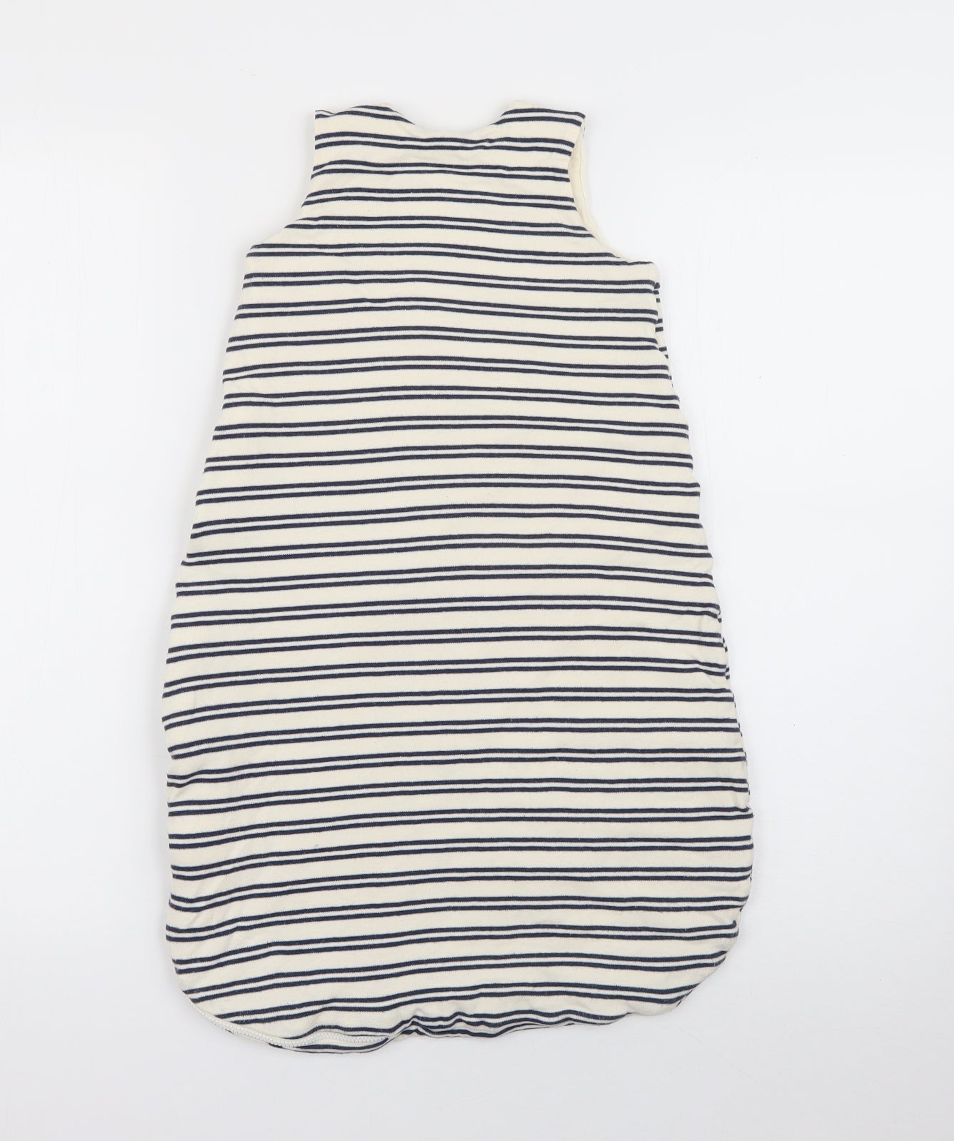 TU Baby White Striped Cotton Coverall Outfit/Set Size 6-9 Months