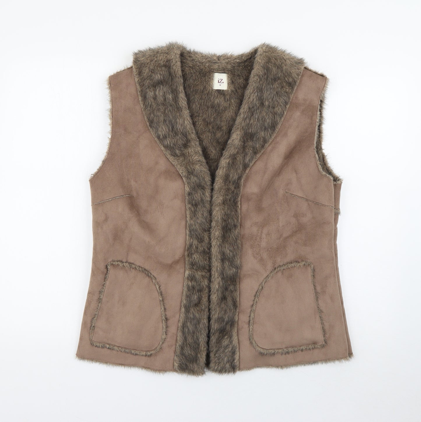 iZ Womens Brown   Gilet Jacket Size M