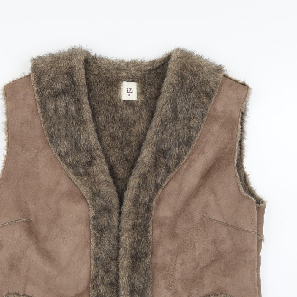 iZ Womens Brown   Gilet Jacket Size M