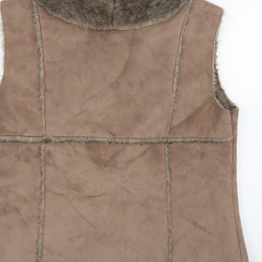 iZ Womens Brown   Gilet Jacket Size M