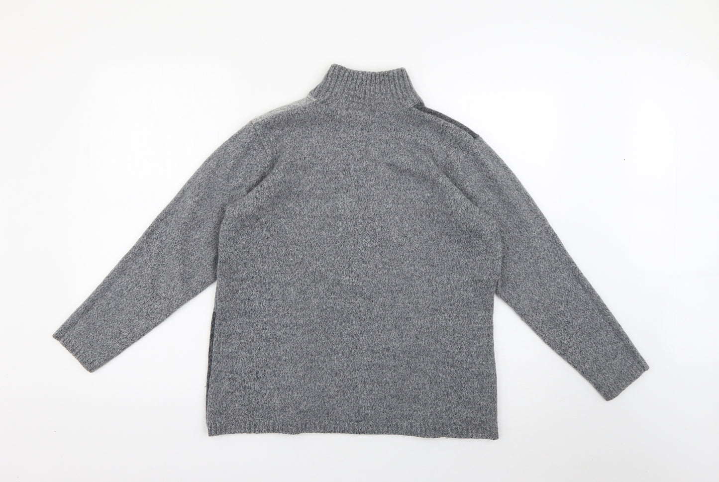 Berkertex Womens Grey High Neck  Wool Pullover Jumper Size 14