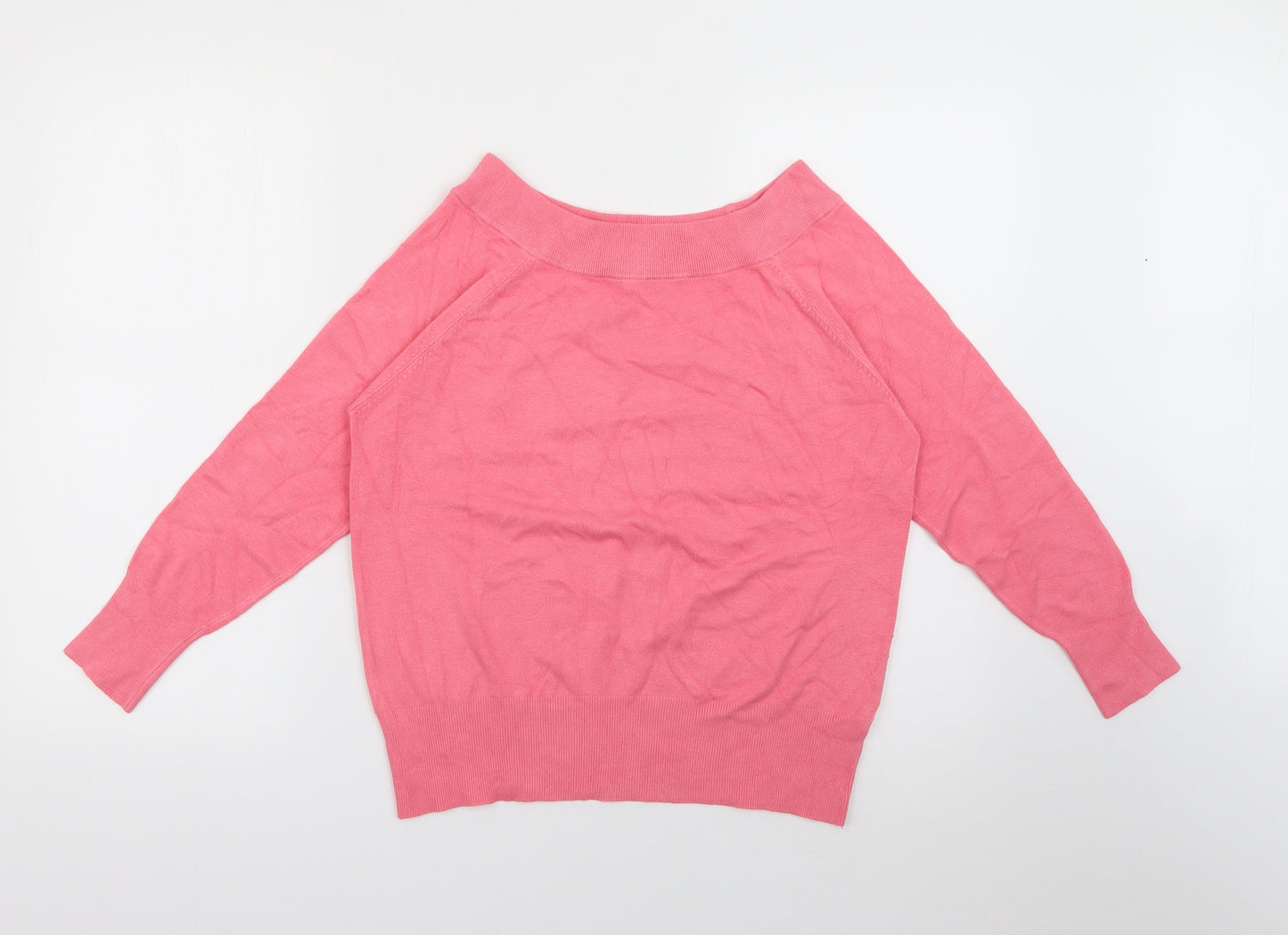 Collection Womens Pink Round Neck  Viscose Pullover Jumper Size 18