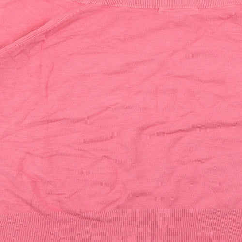 Collection Womens Pink Round Neck  Viscose Pullover Jumper Size 18
