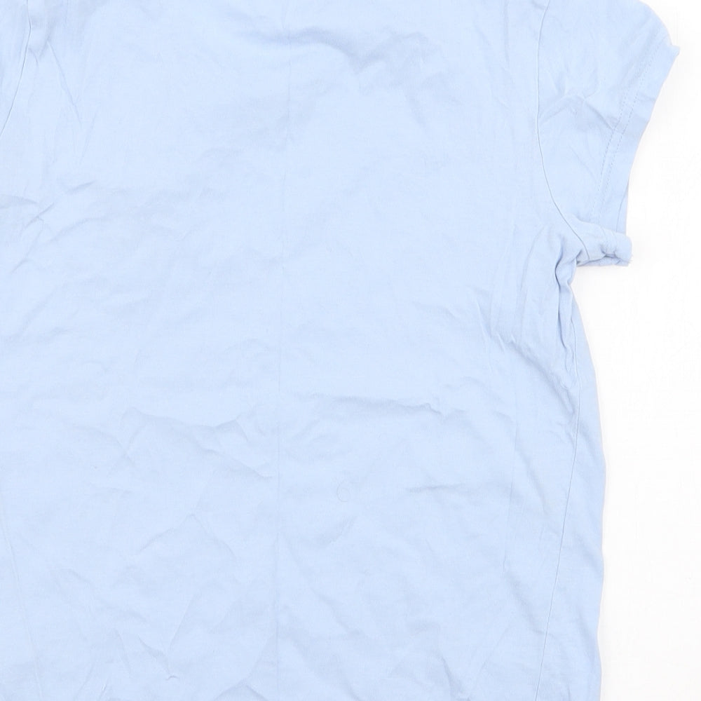 George Womens Blue  100% Cotton Top Pyjama Top Size 8   - panda