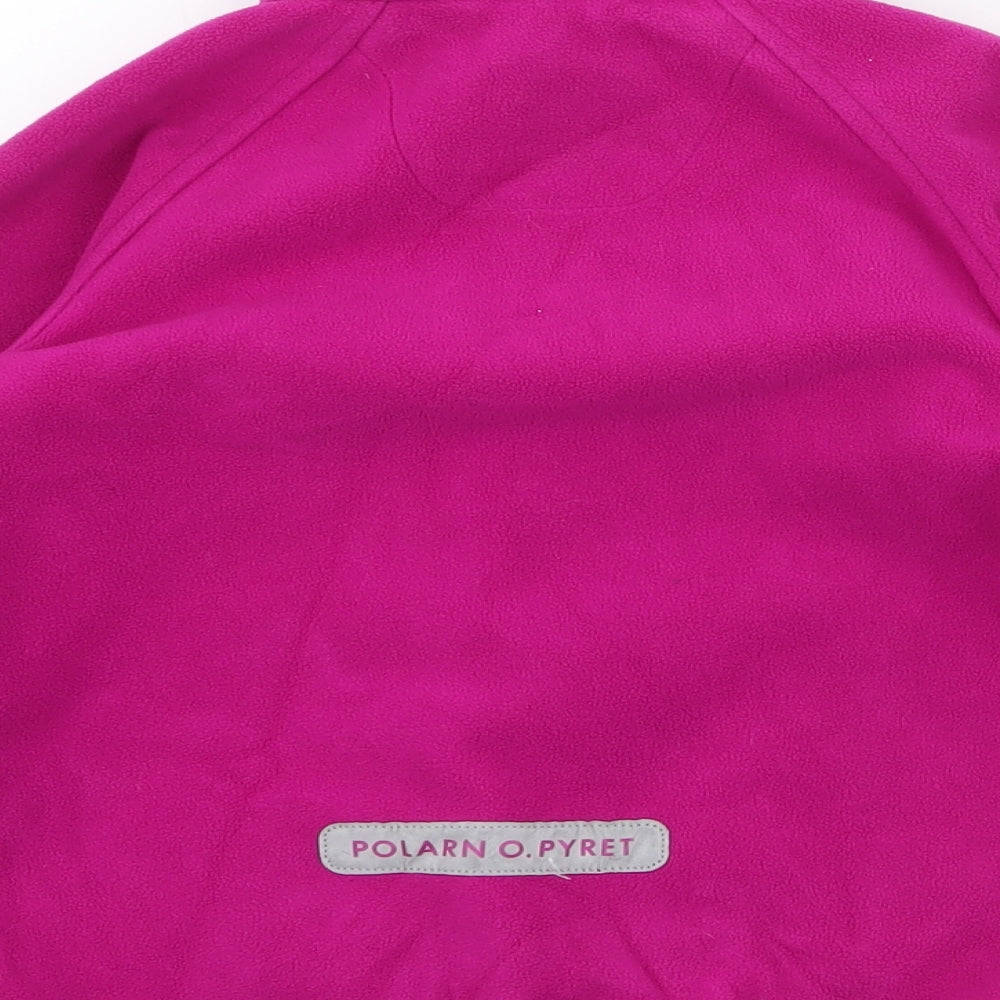 Polarn O. Pyret Girls Pink   Jacket  Size 18-24 Months   Zip - Thumb Holes