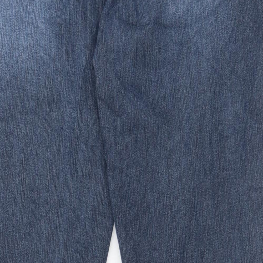 Gerry Weber Womens Blue  Polyester Straight Jeans Size 12 L30 in Regular Zip