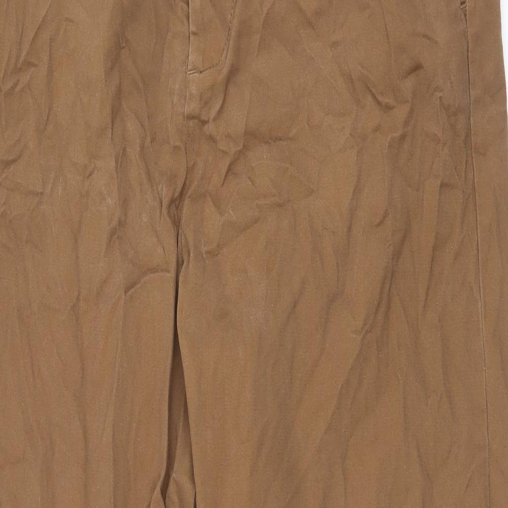 ASOS Mens Brown  Cotton Straight Jeans Size 34 in L32 in Regular Button