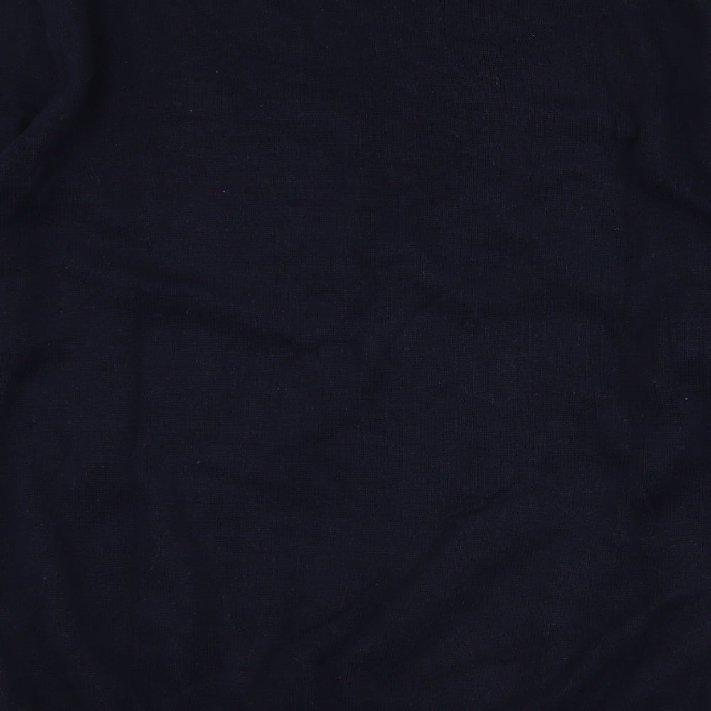 Dunnes Stores Mens Blue Round Neck  Cotton Pullover Jumper Size M