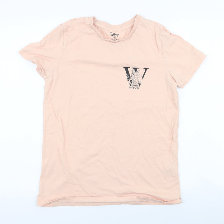 Disney Womens Pink  Polyester Jersey T-Shirt Size XS Round Neck - Winnie the pooh