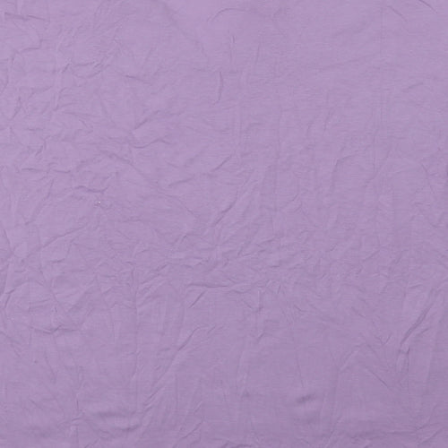 EWM Womens Purple  Cotton Basic Polo Size M V-Neck