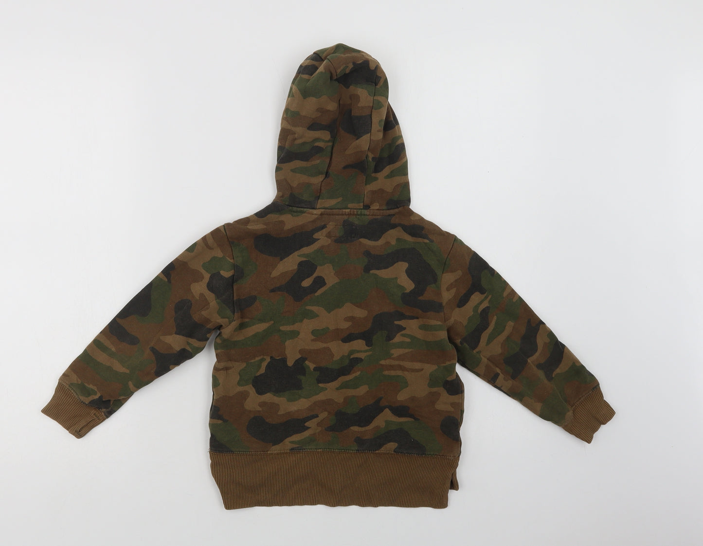 NEXT Boys Brown Camouflage Cotton Pullover Hoodie Size 5 Years