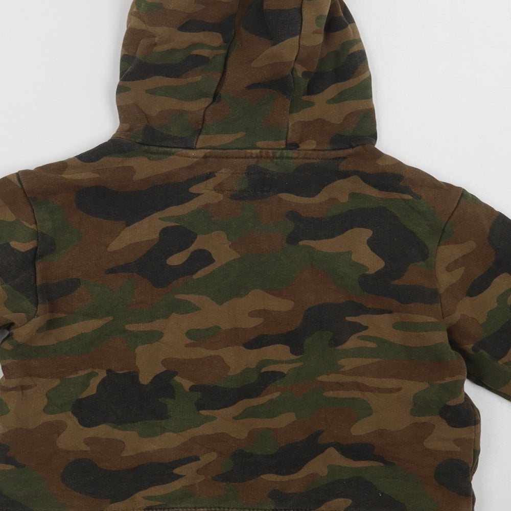 NEXT Boys Brown Camouflage Cotton Pullover Hoodie Size 5 Years