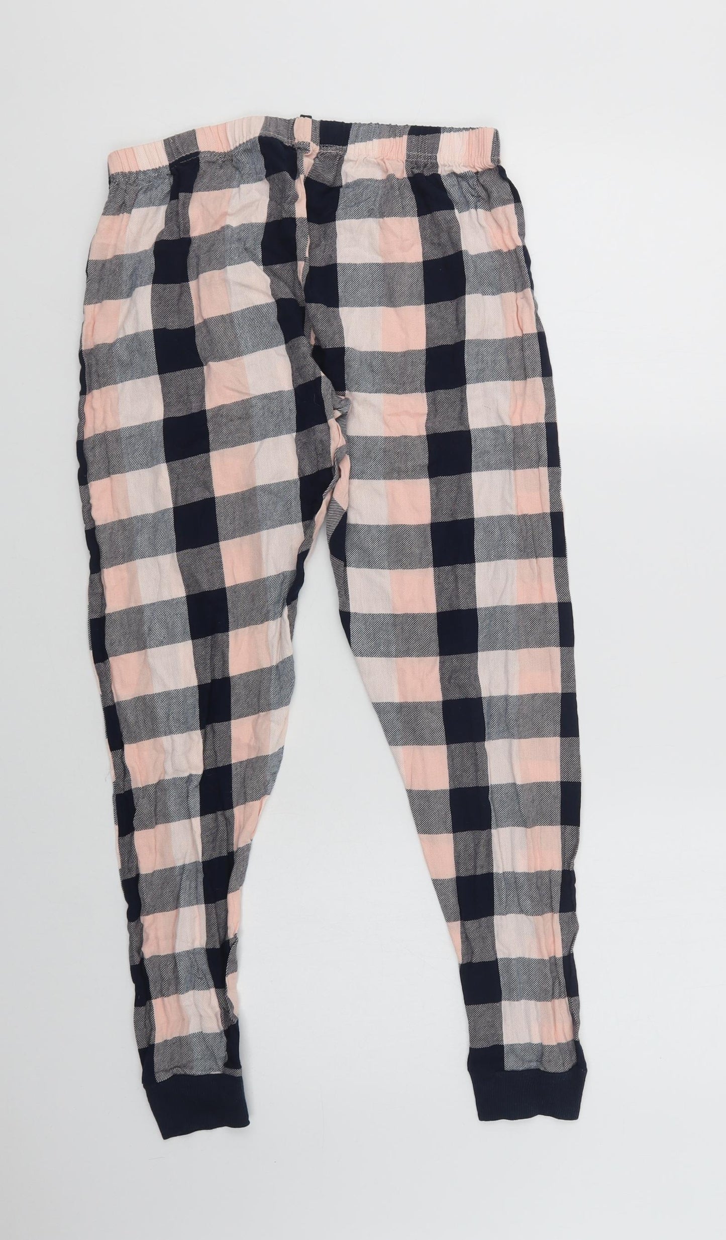 Pep & Co Womens Blue Plaid Cotton  Pyjama Pants Size 8  Drawstring