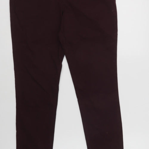 F&F Womens Purple  Cotton Mom Jeans Size 10 L30 in Regular Button