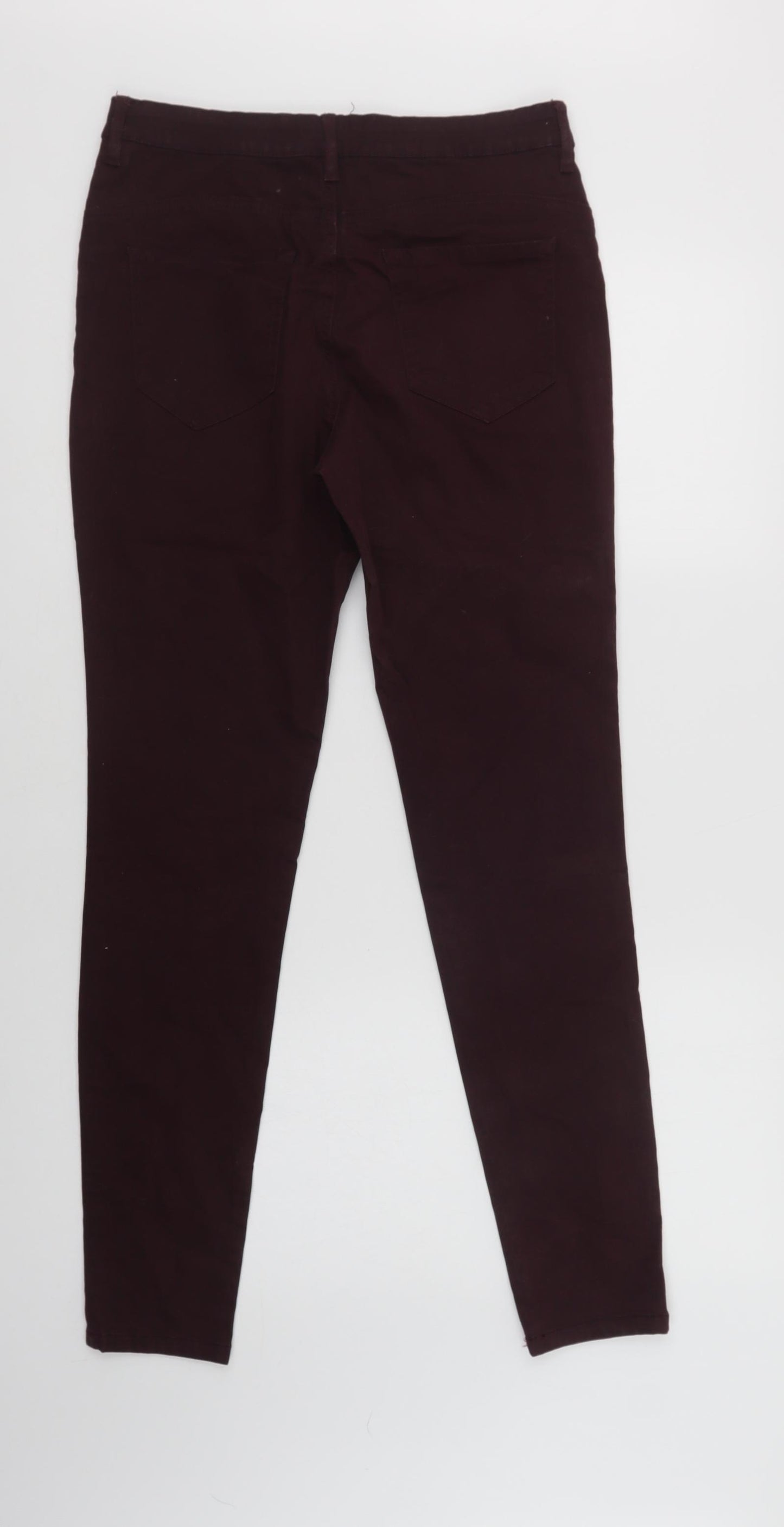 F&F Womens Purple  Cotton Mom Jeans Size 10 L30 in Regular Button