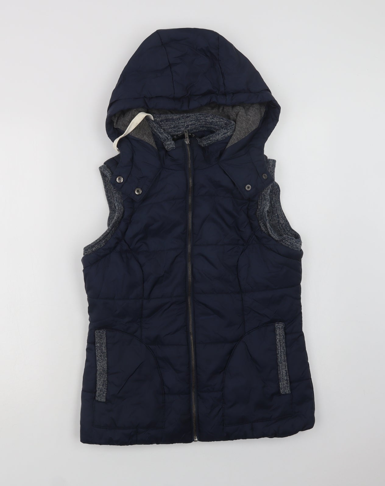 Dunnes Stores Womens Blue   Gilet Waistcoat Size 10  Zip
