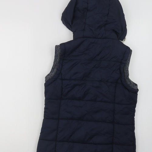 Dunnes Stores Womens Blue   Gilet Waistcoat Size 10  Zip