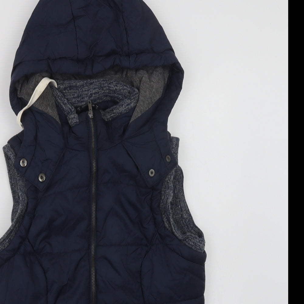 Dunnes Stores Womens Blue   Gilet Waistcoat Size 10  Zip