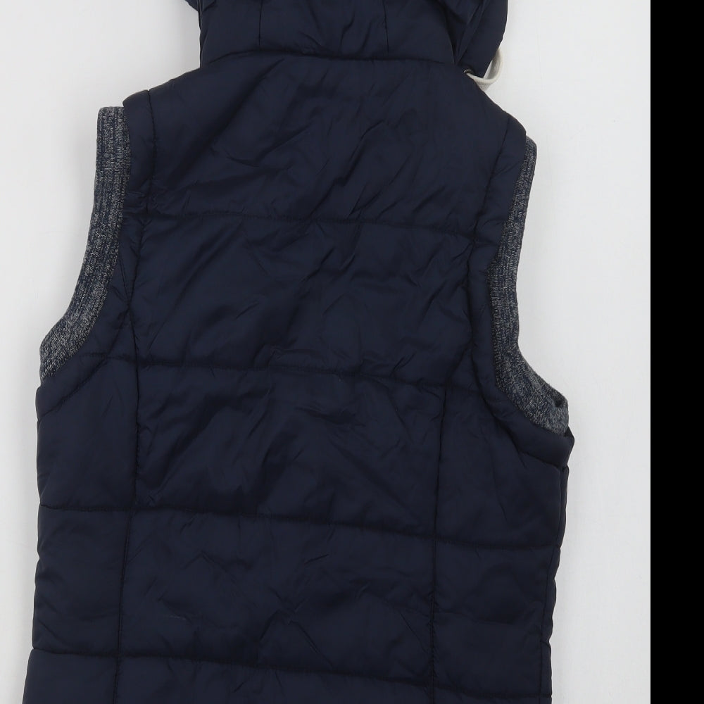 Dunnes Stores Womens Blue   Gilet Waistcoat Size 10  Zip