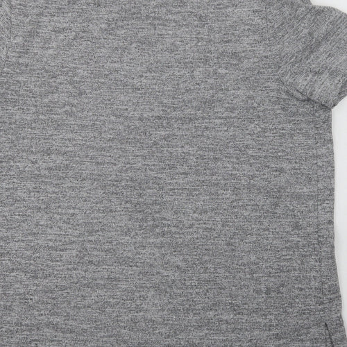 TU Womens Grey  Polyester Basic Blouse Size 14 Crew Neck